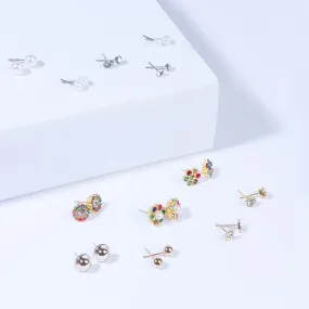 12 Pairs Charming Ears Studs/Tops For Girls