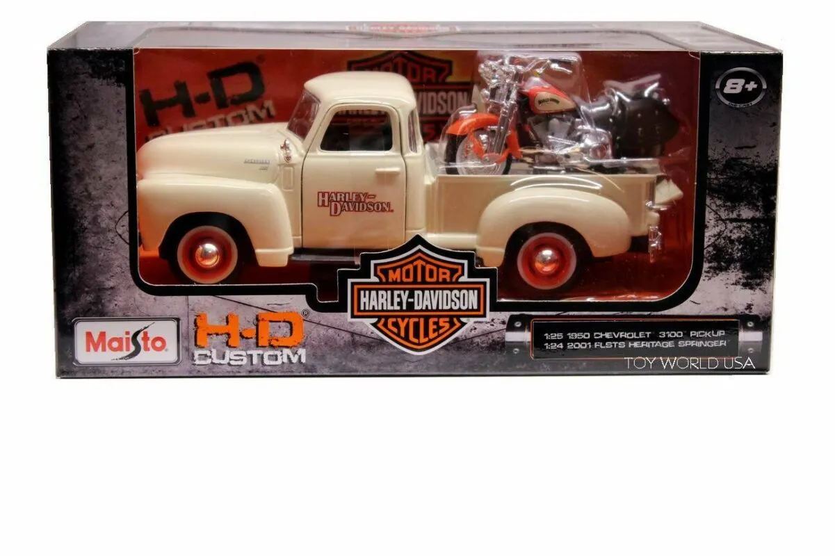 1:24 1950 Chevy 3100 and 2001 Harley-Davidson Heritage Springer