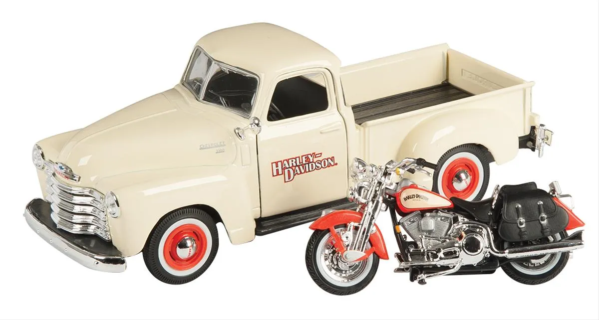 1:24 1950 Chevy 3100 and 2001 Harley-Davidson Heritage Springer