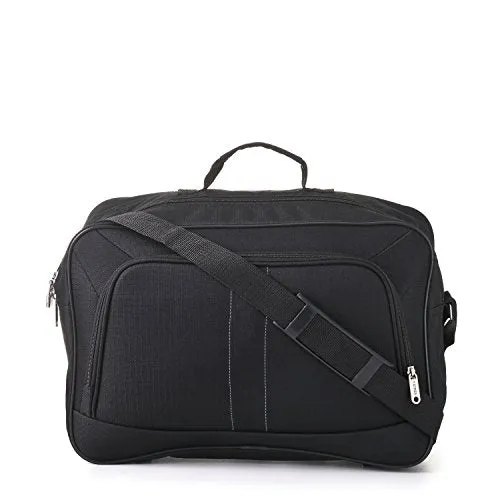 16 Inch Carry On Hand Luggage Flight Duffle Bag, 2Nd Bag Or Underseat, 19L (2 X Black)