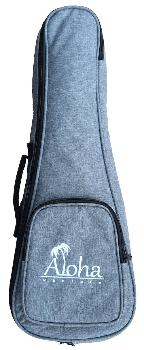 ALOHA 5MM PADDED SOPRANO UKULELE GIGBAG - GREY