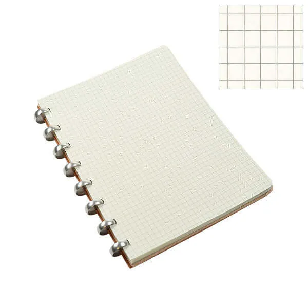 Atoma Pur Disc-Bound Refillable 165 x 210 Notebook Natural Leather