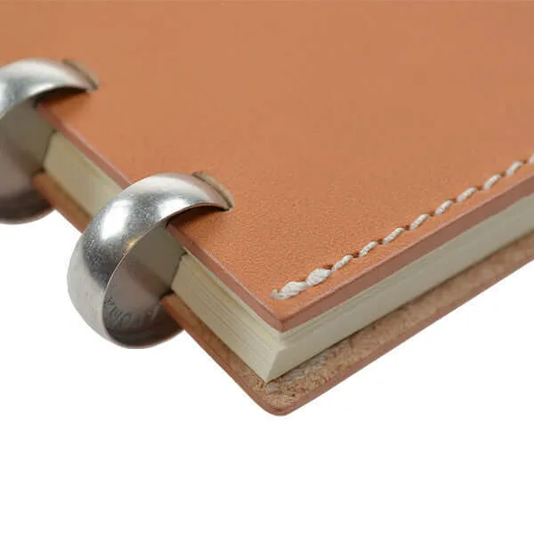 Atoma Pur Disc-Bound Refillable 165 x 210 Notebook Natural Leather