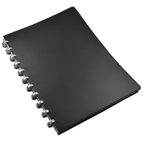 Atoma Pur Disc-Bound Refillable 210 x 295 Notebook Black Leather