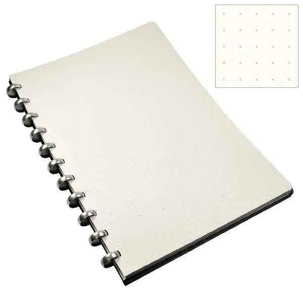 Atoma Pur Disc-Bound Refillable 210 x 295 Notebook Black Leather