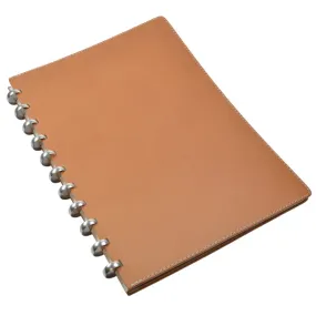 Atoma Pur Disc-Bound Refillable 210 x 295 Notebook Natural Leather