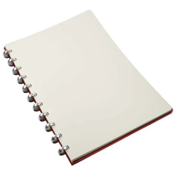 Atoma Pur Disc-Bound Refillable 210 x 295 Notebook Red Leather