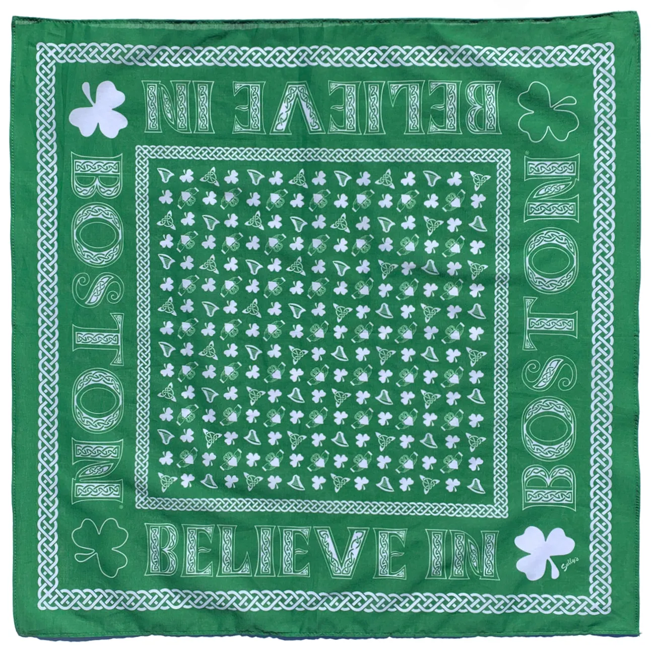 Believe In Boston Shamrock Bandana