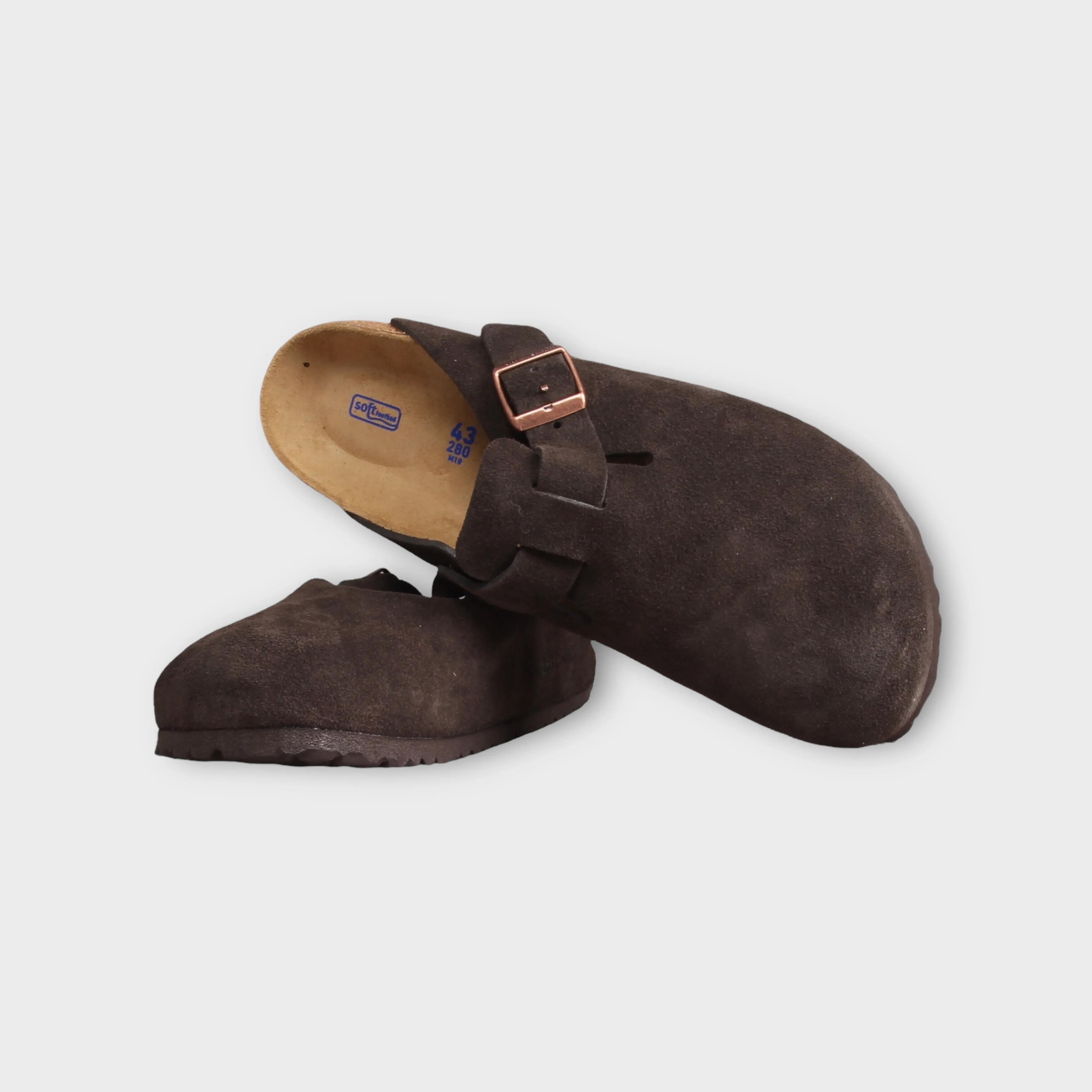 Birkenstock Boston Suede Leather I Mocha