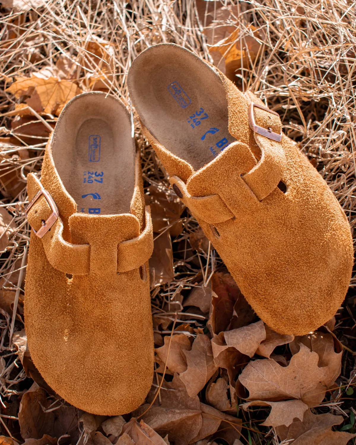 Birkenstock: Boston Suede SFB in Mink