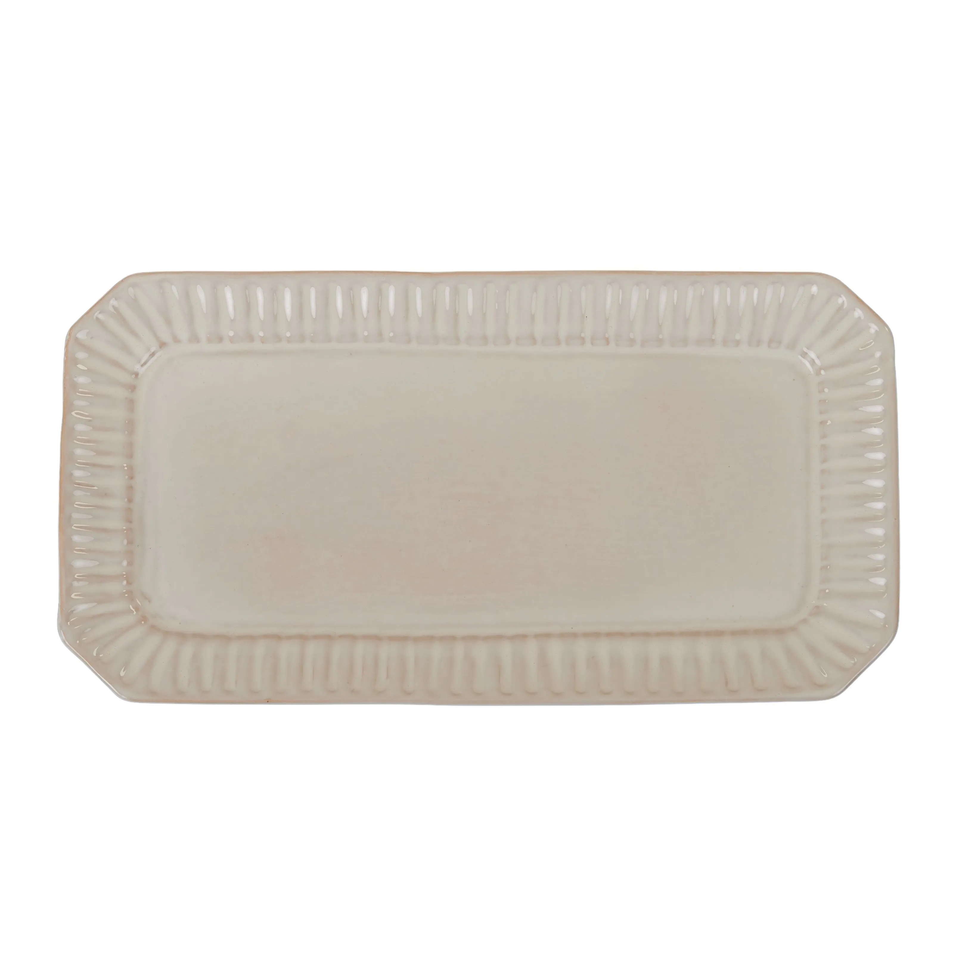 Bistrot Rectangle Ceramic Platter White