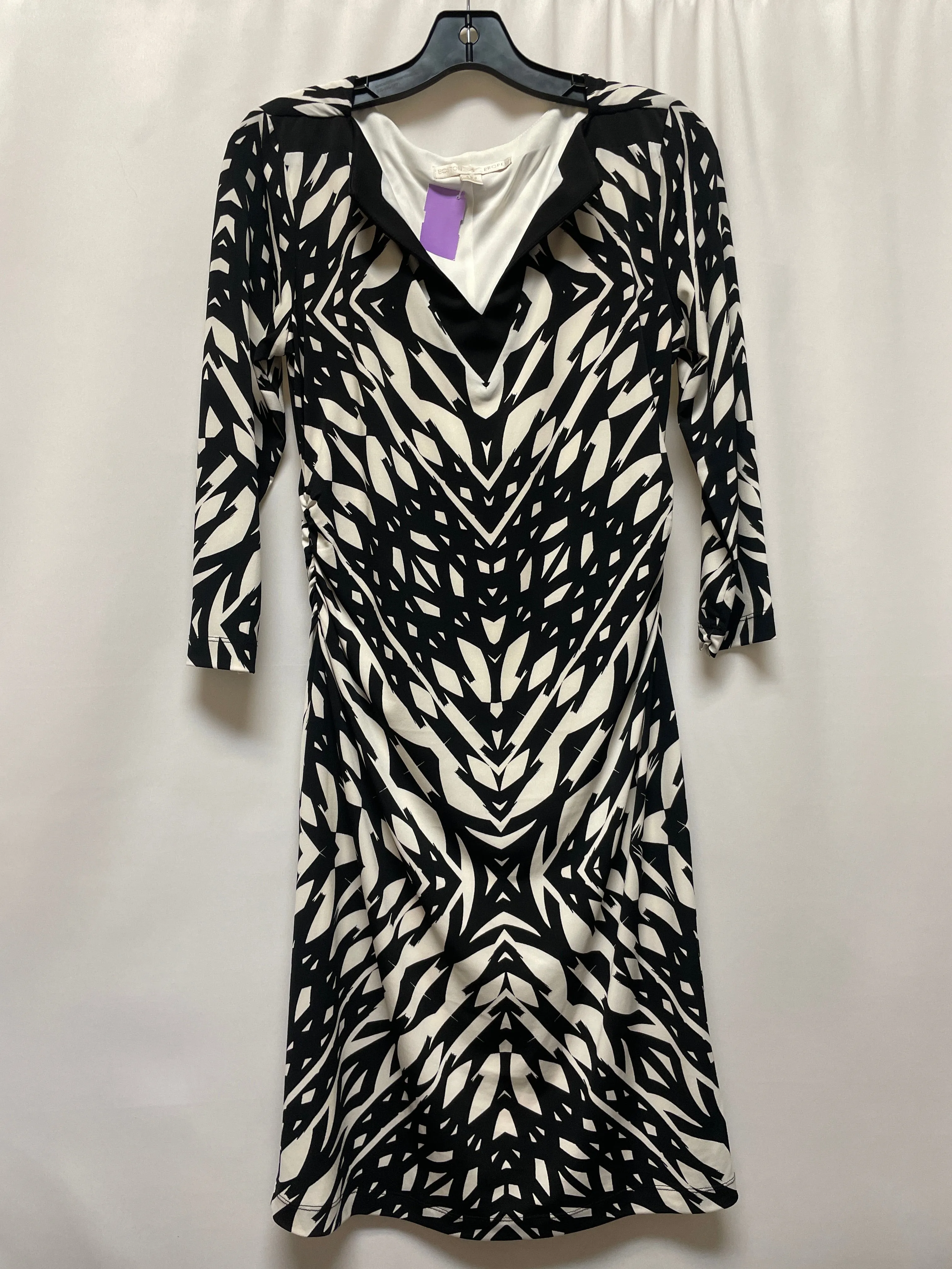 Black & White Dress Casual Maxi Boston Proper, Size M