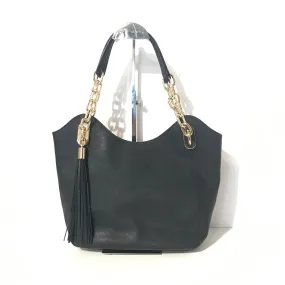 Black Tote with Gold Tone Chain