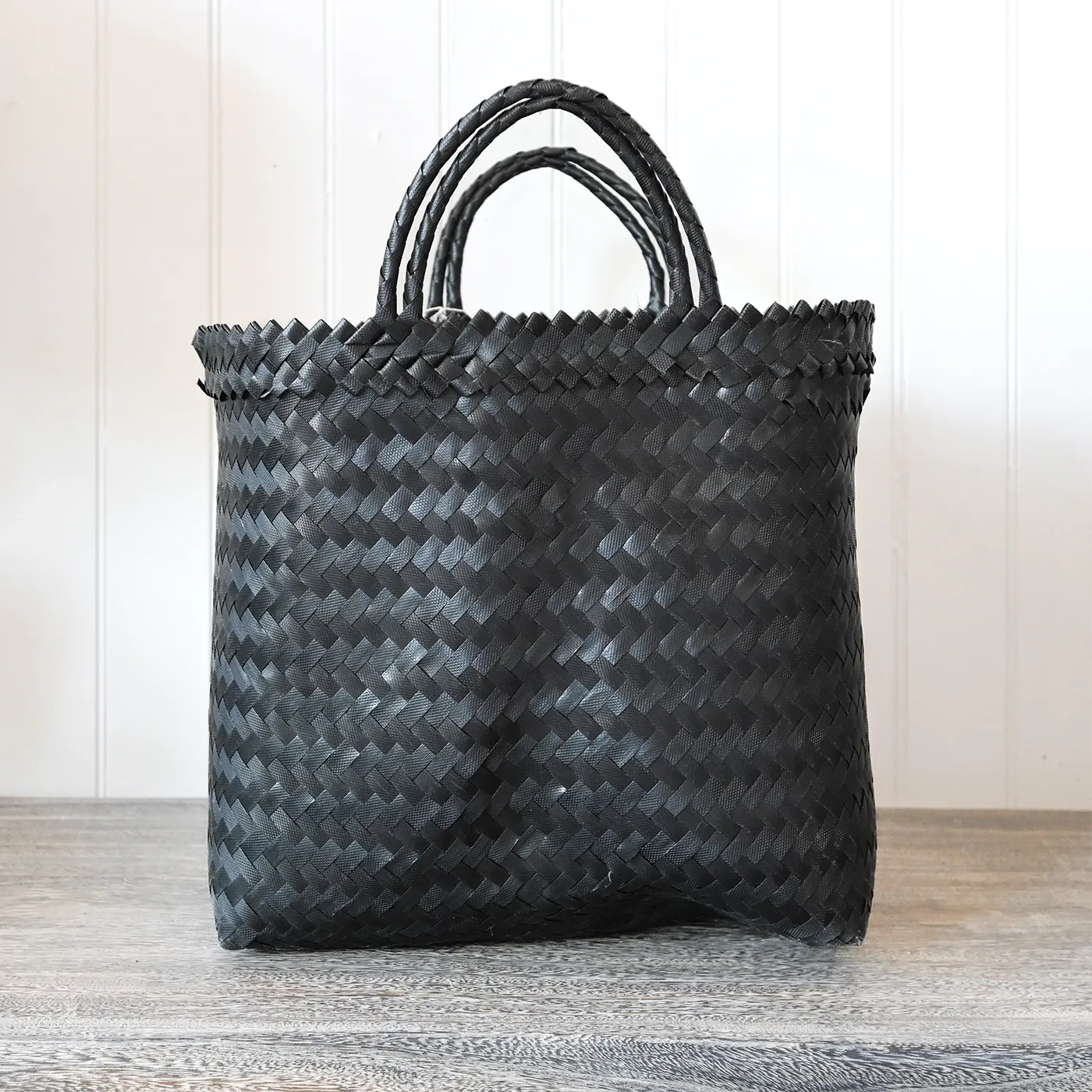 Black Woven Tote