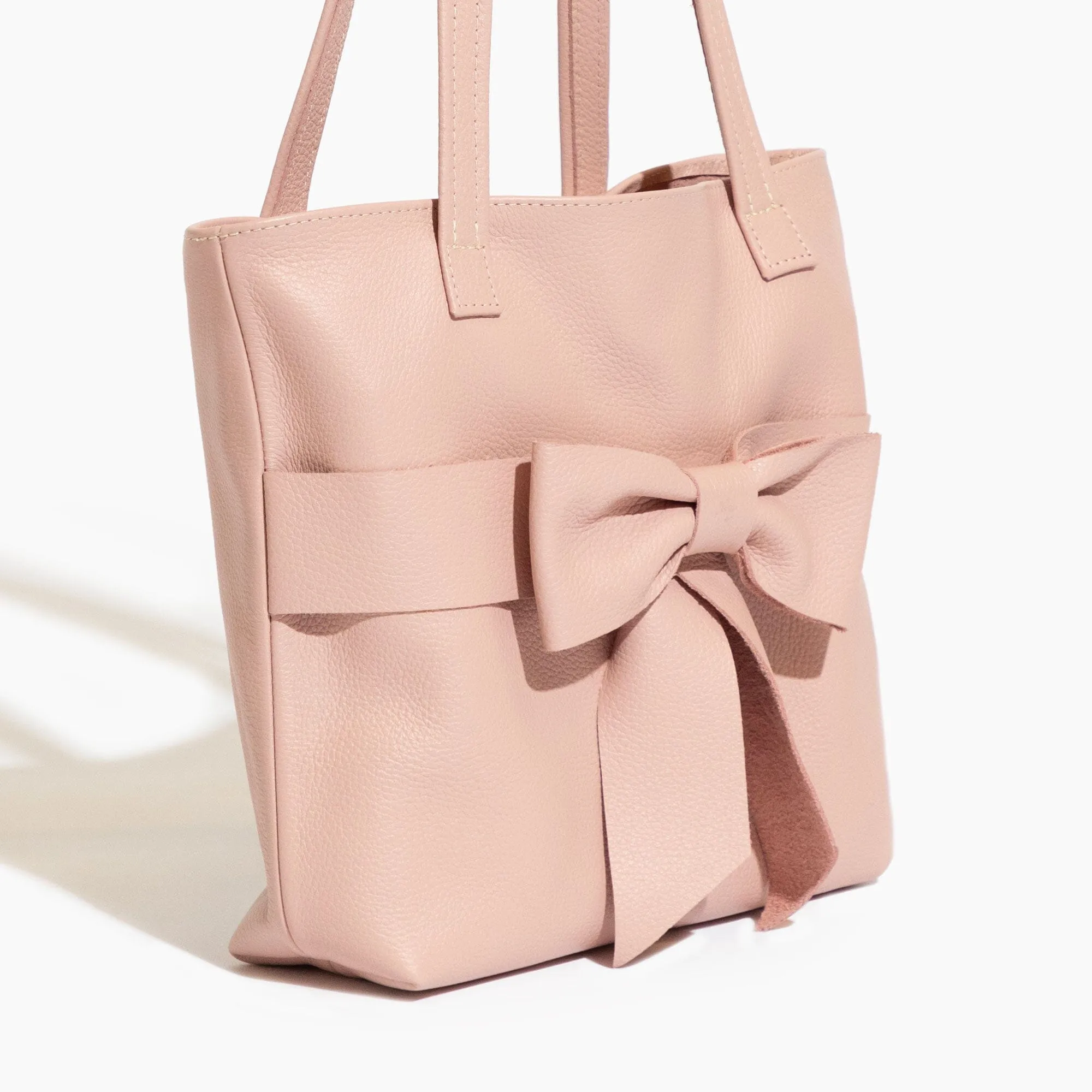 Blush Put A Bow On It Leather Tote