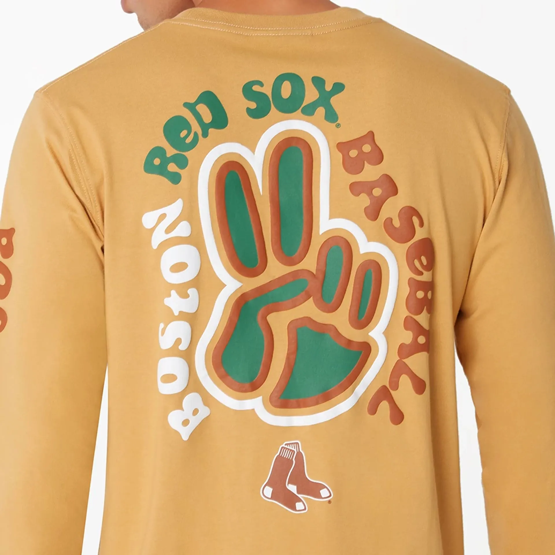 Boston Red Sox Camp Beige Long Sleeve T-Shirt