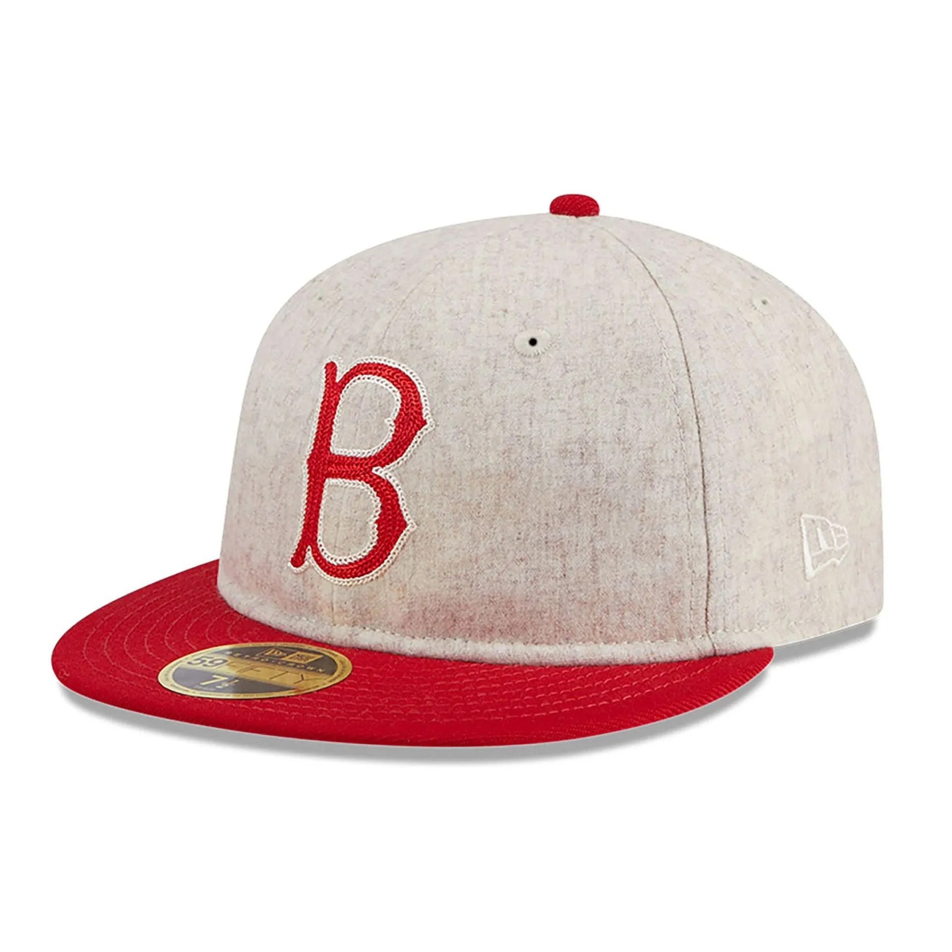 Boston Red Sox Melton Wool Light Beige Retro Crown 59FIFTY Fitted Cap