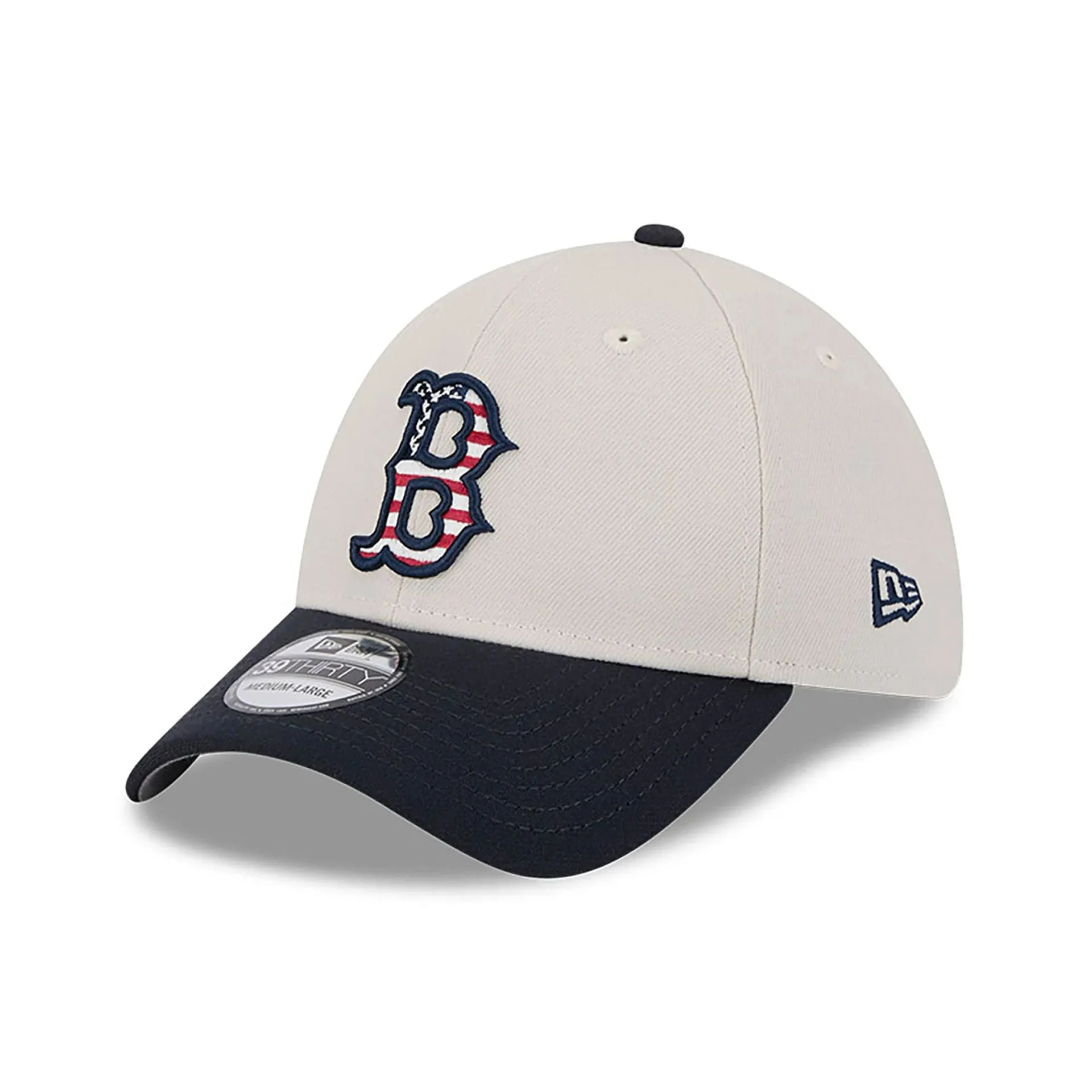 Boston Red Sox MLB 4th Of July Grey 39THIRTY Stretch Fit Cap