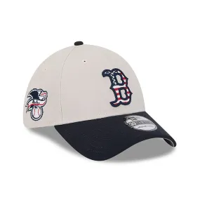 Boston Red Sox MLB 4th Of July Grey 39THIRTY Stretch Fit Cap