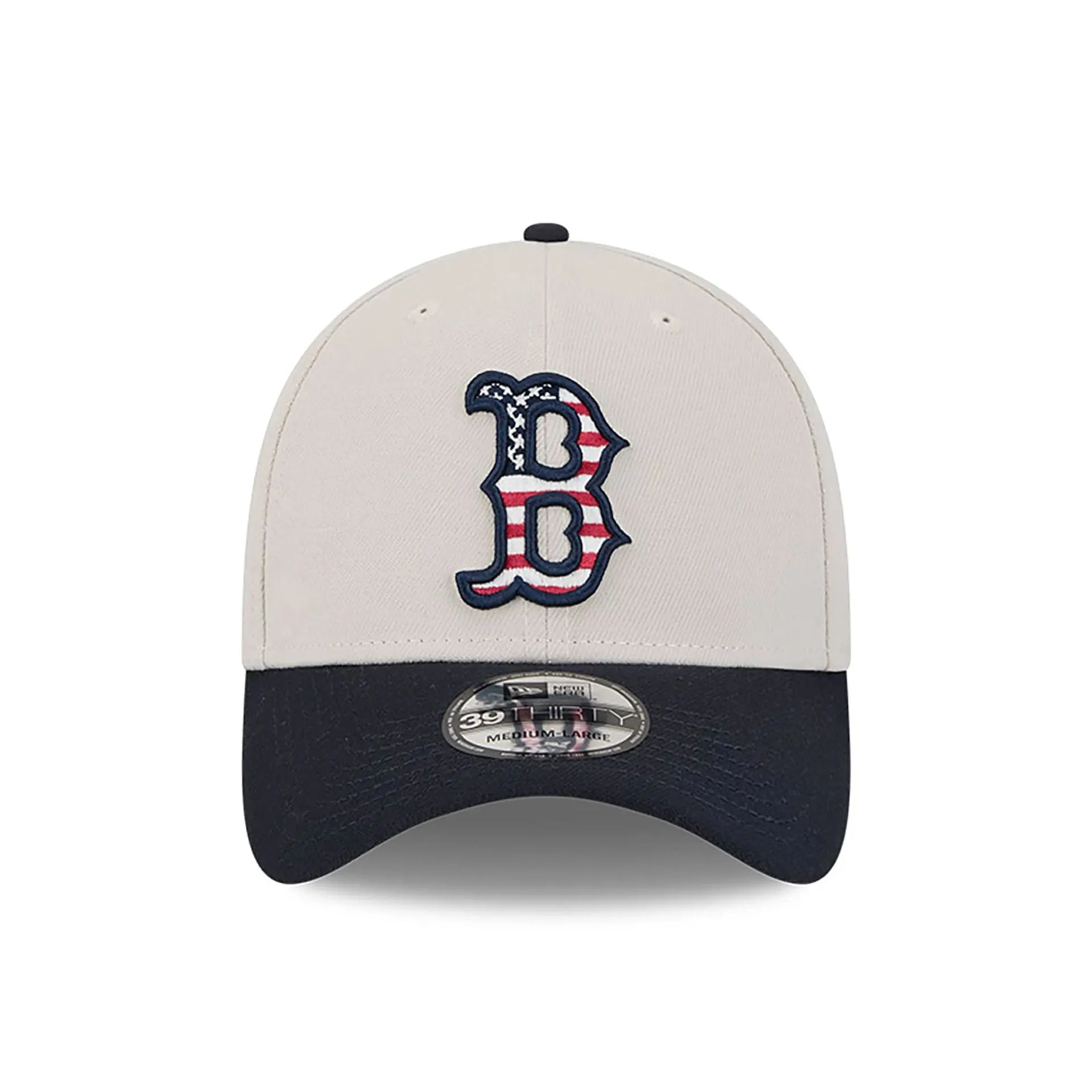 Boston Red Sox MLB 4th Of July Grey 39THIRTY Stretch Fit Cap