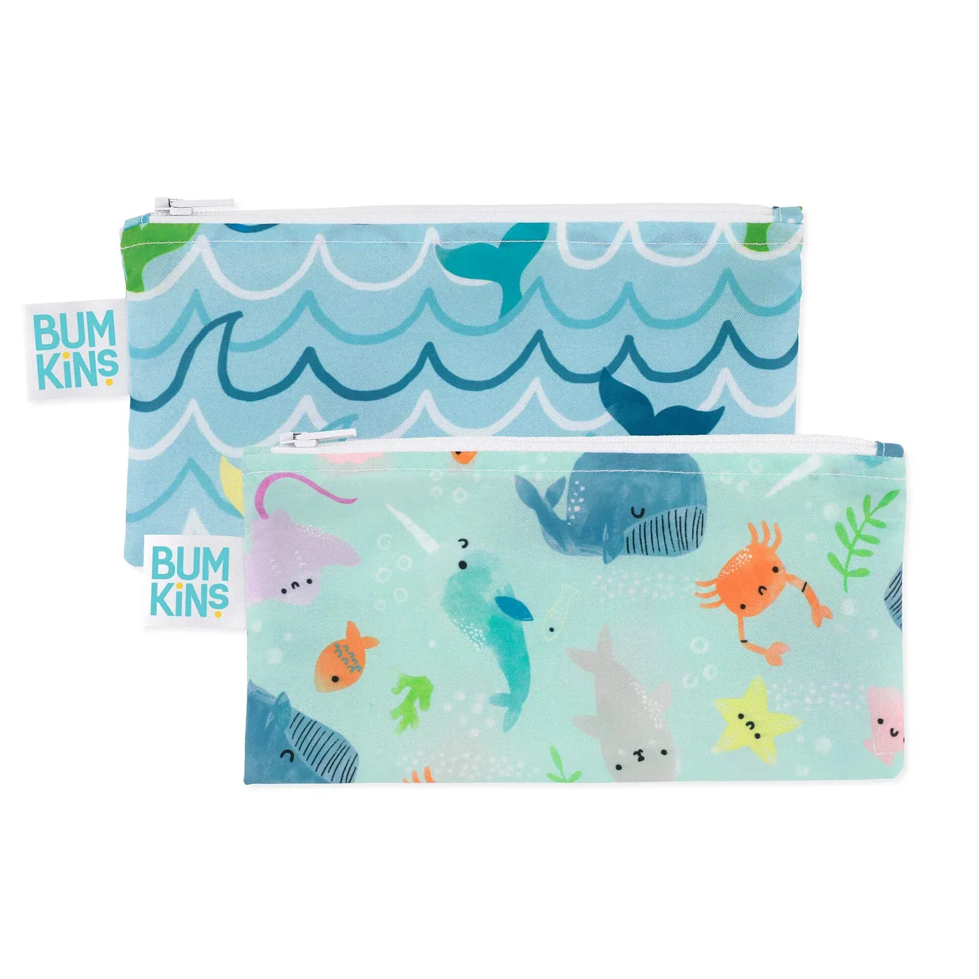 Bumkins Small Snack Bag 2Pk - Ocean Life