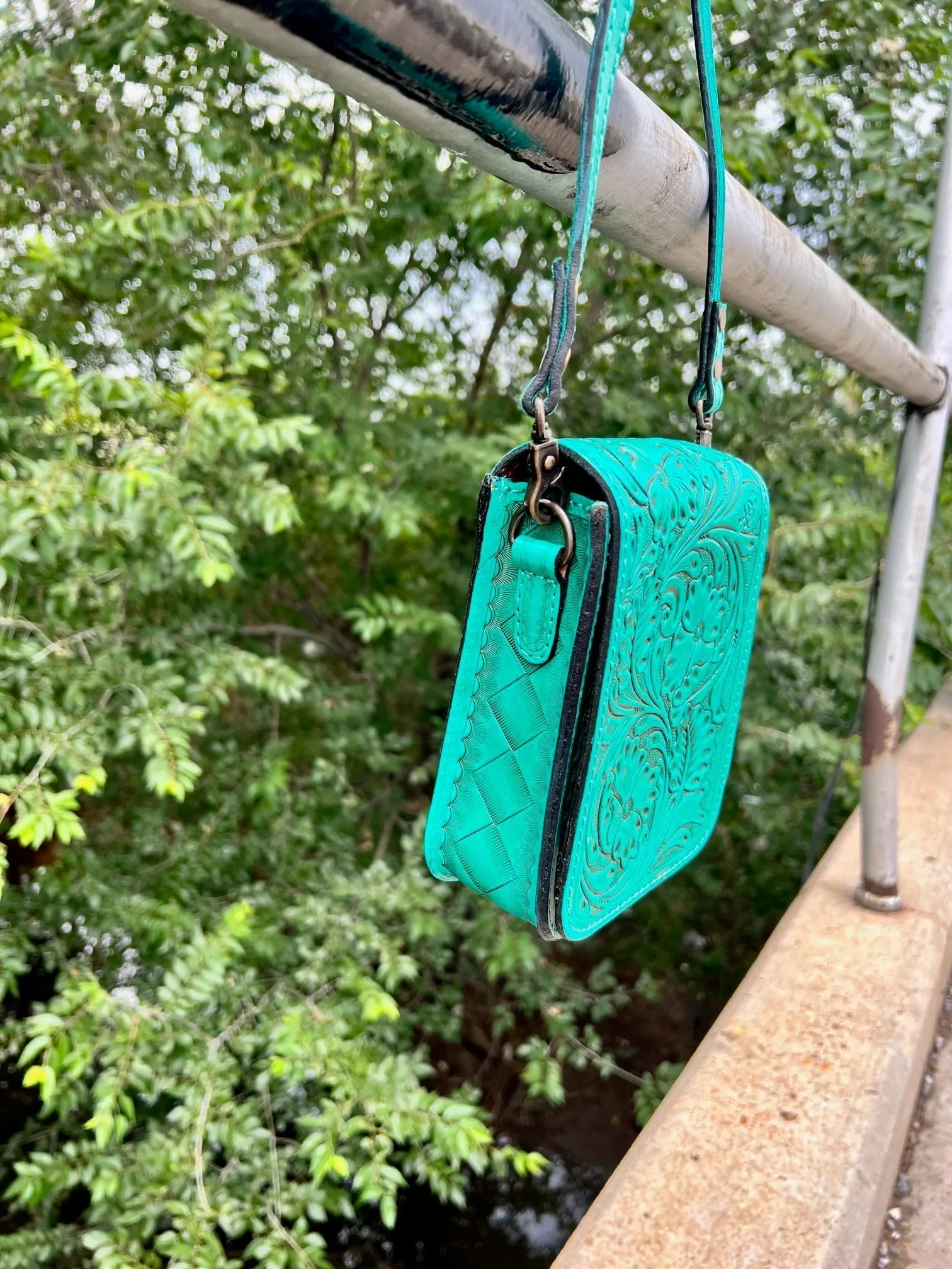 Calling Me Turquoise Darling Messenger Bag