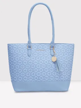 Caprese Cleo Laptop Tote Large Powder Blue