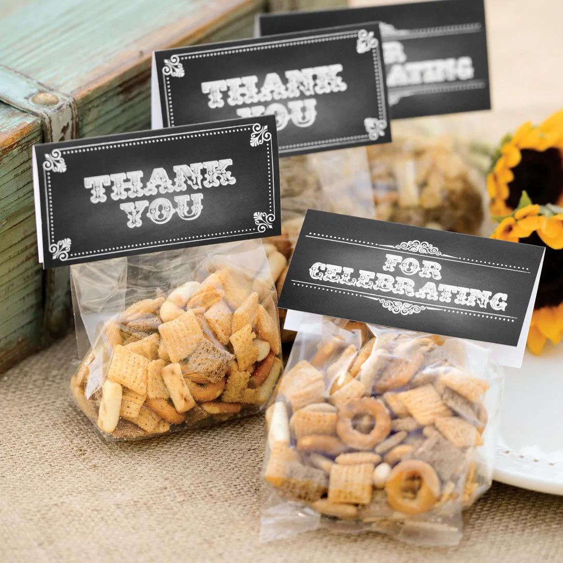 Chalkboard Style Candy Wedding Favor Bags (Set of 25)