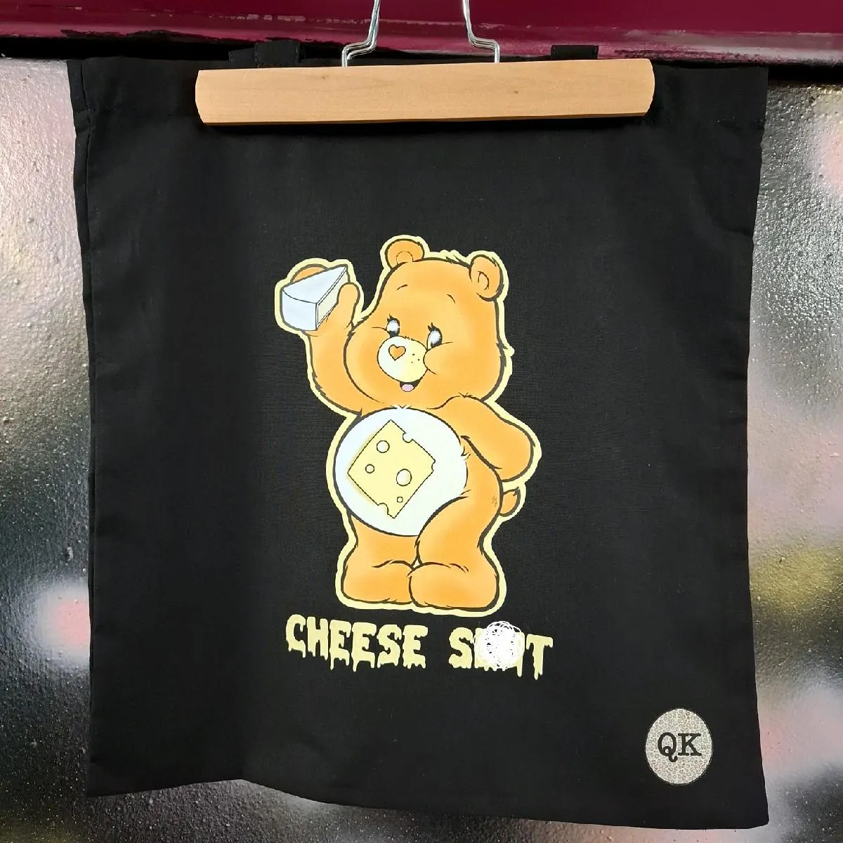 Cheese Lover Black Tote Bag