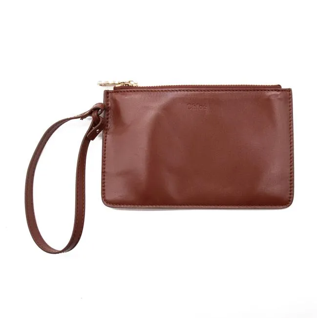 Chloe Bucket Tulip Small Sepia Brown Leather Cross Body Bag