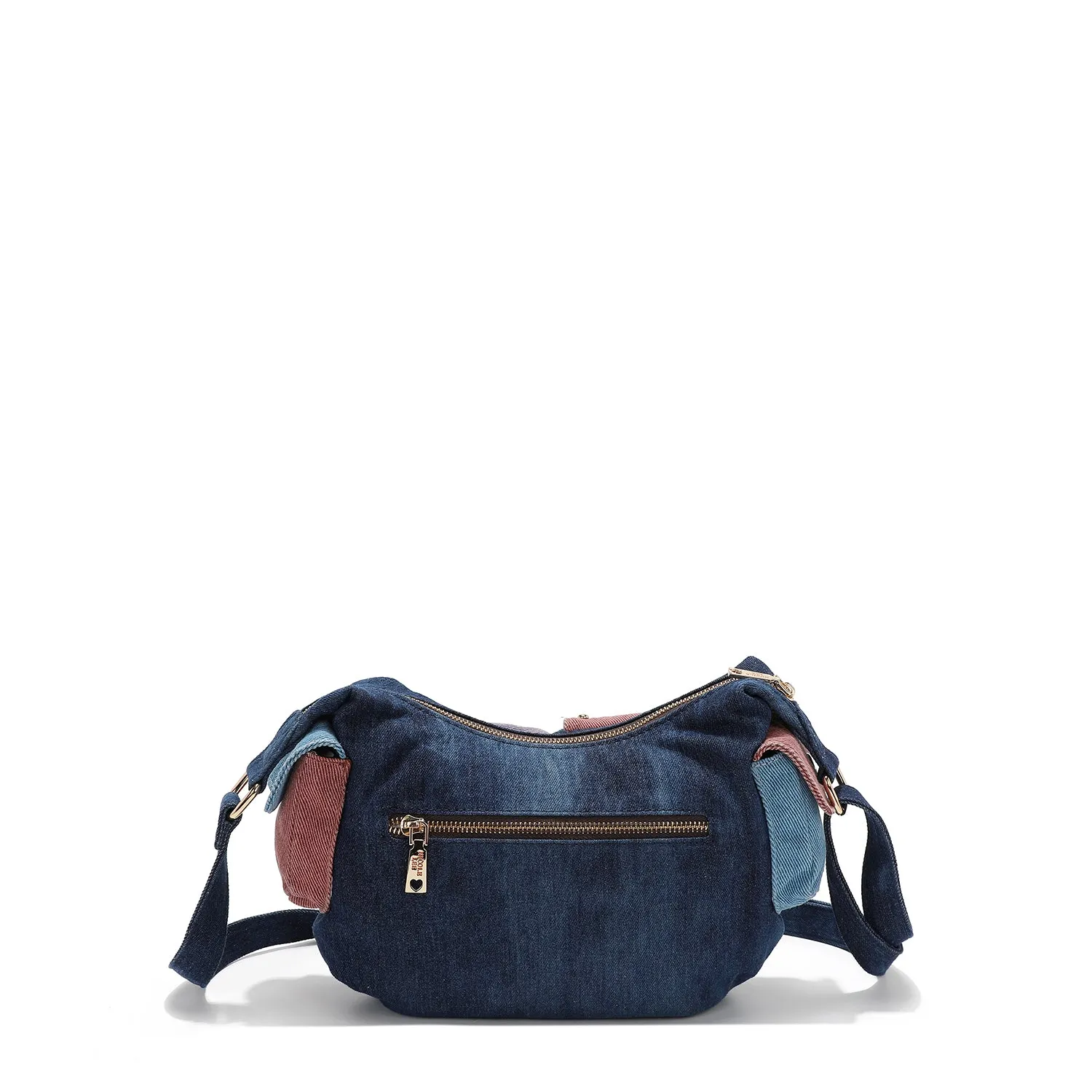 COLOR BLOCK DENIM CROSSBODY