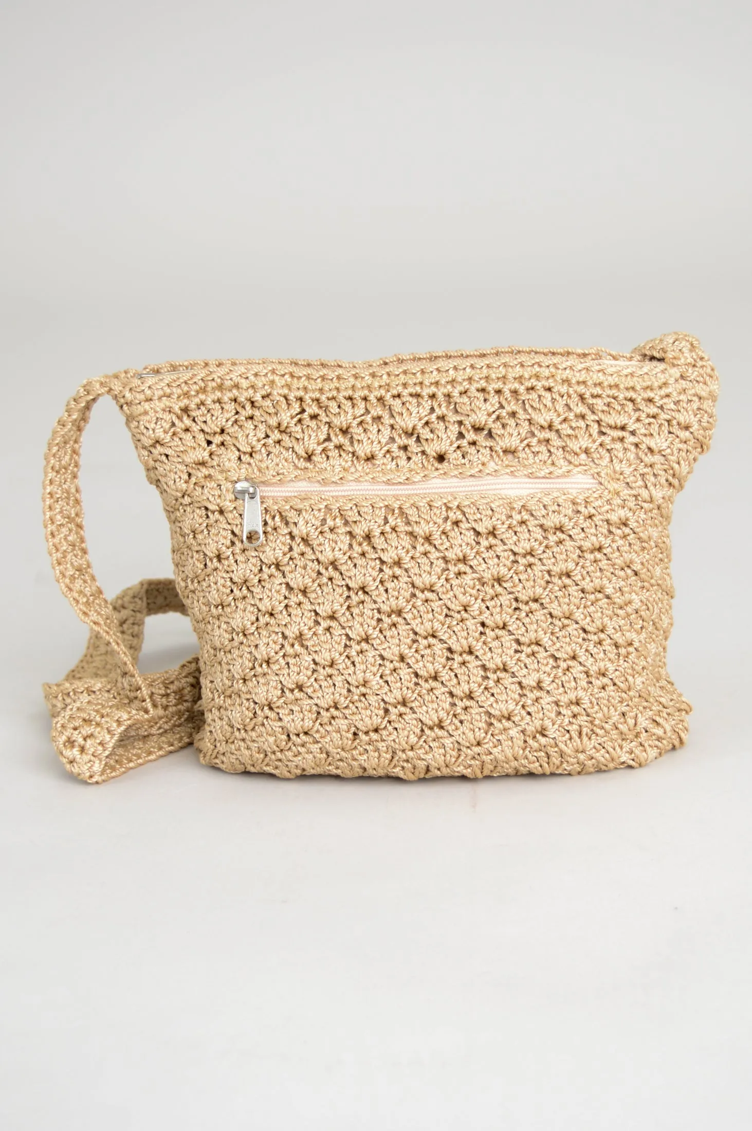 Crochet Bag, Tan