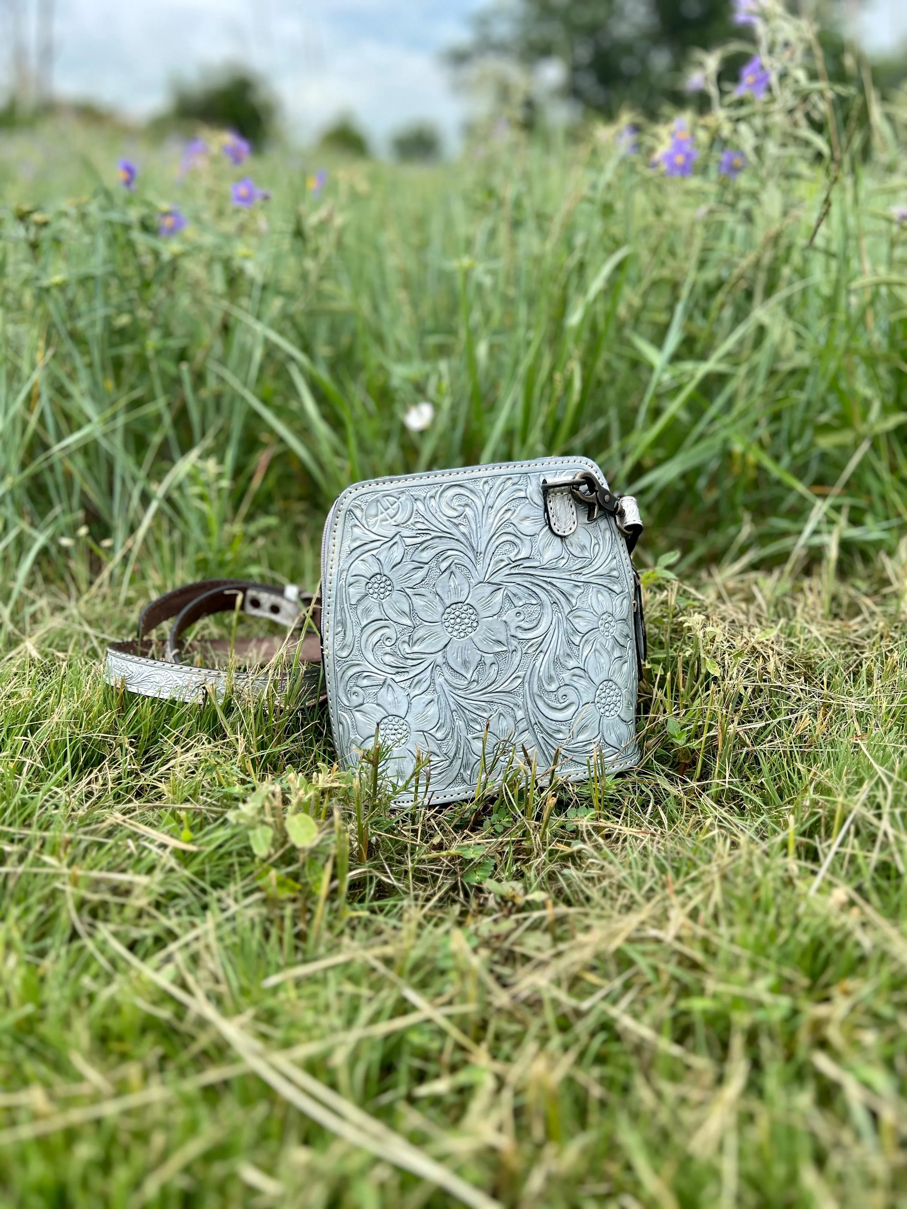 Darling Gardens of Silver Crossbody