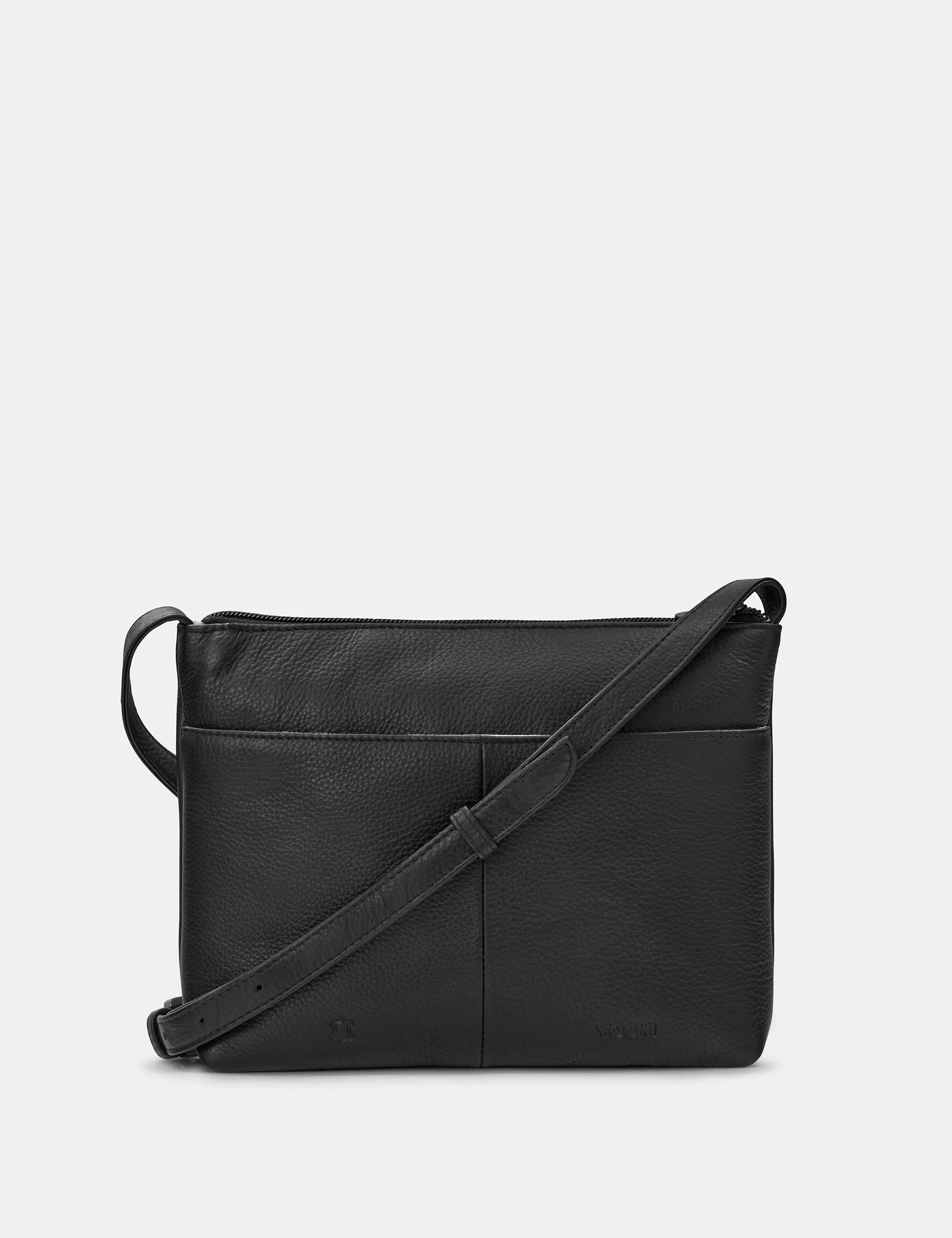 Dickens Bookworm Black Leather Cross Body Bag