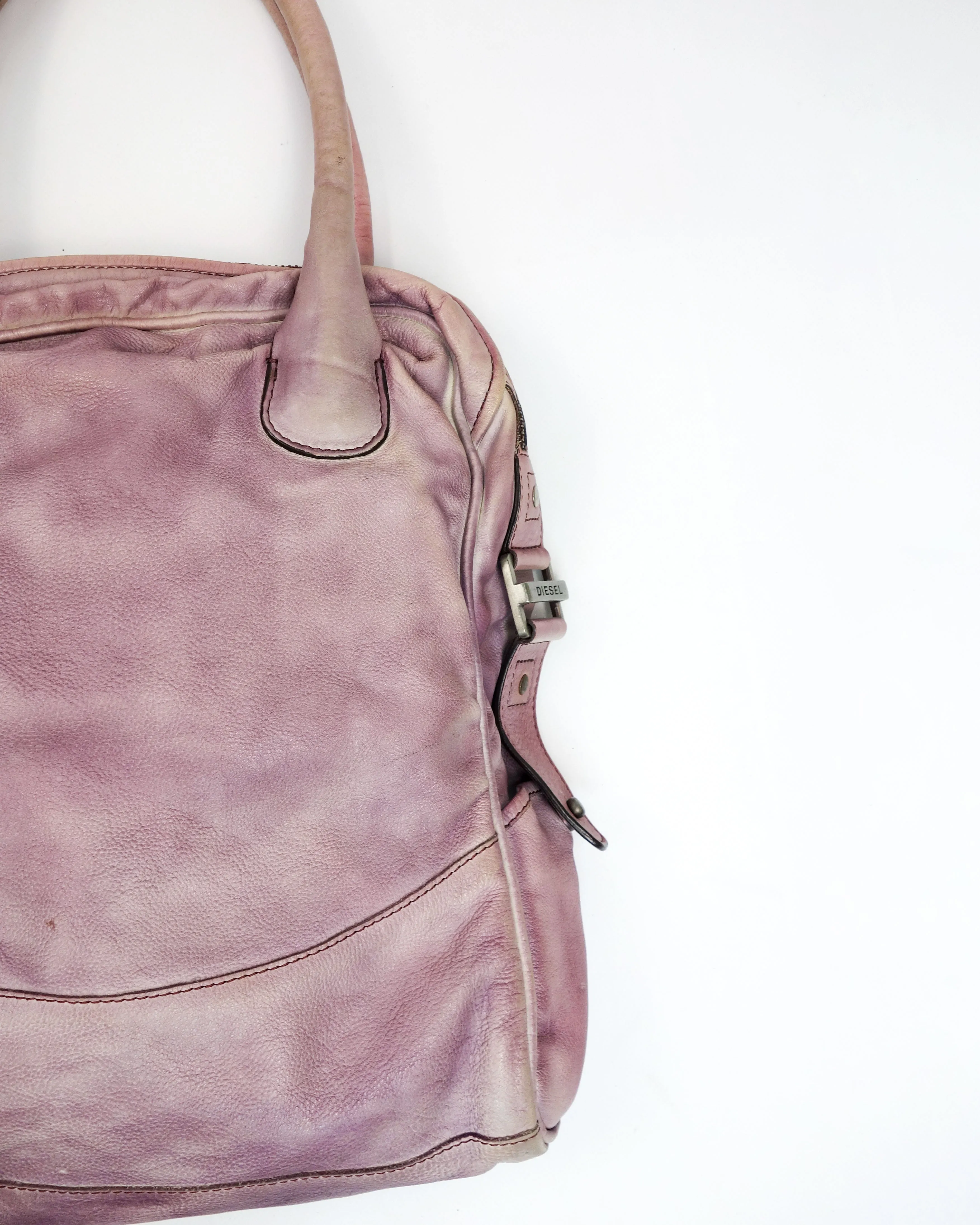 Diesel Faded Purple Soft Leather Bag 2000's