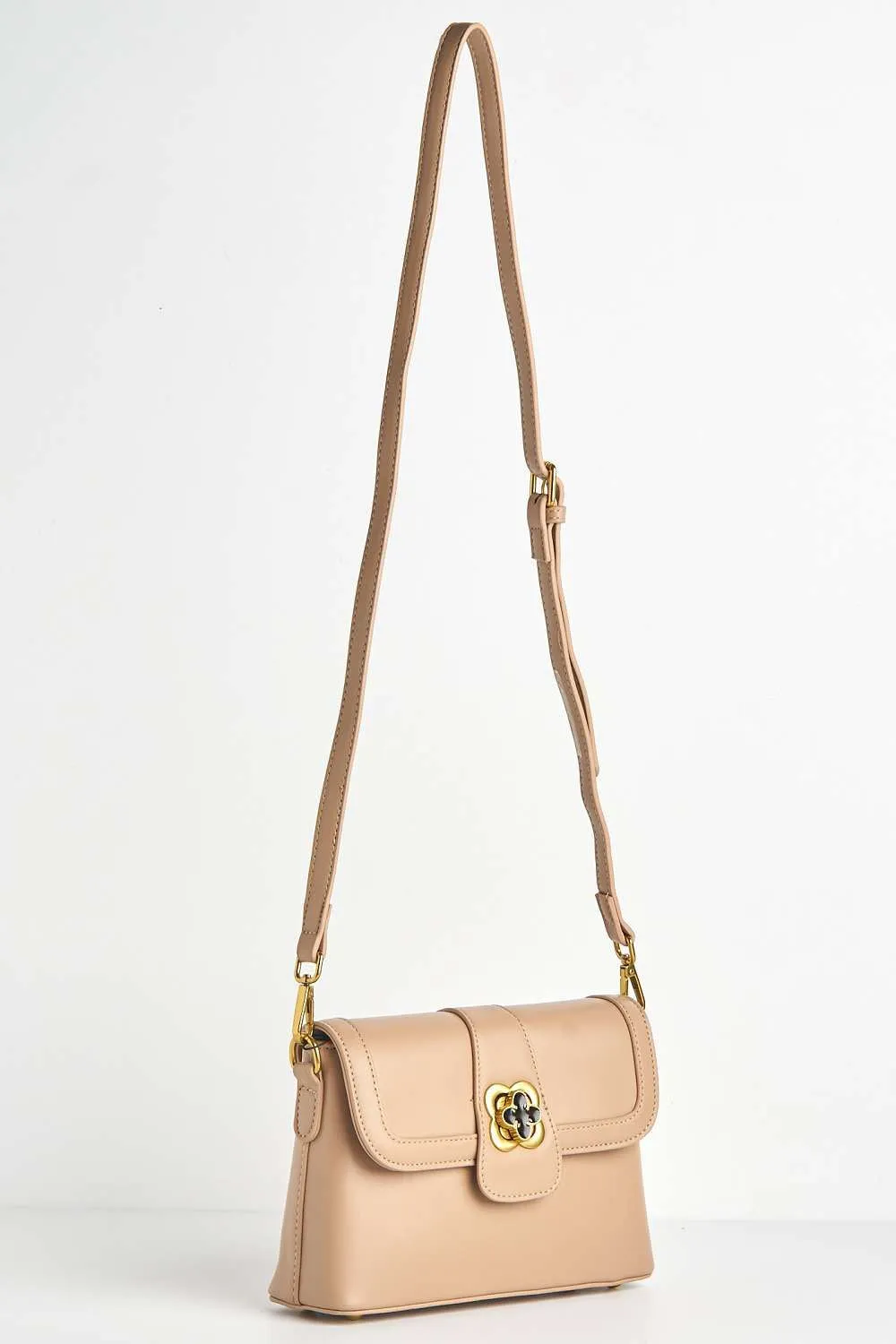 Floro Carlton Collecton Flower Brooch Clasp Bag in Blush