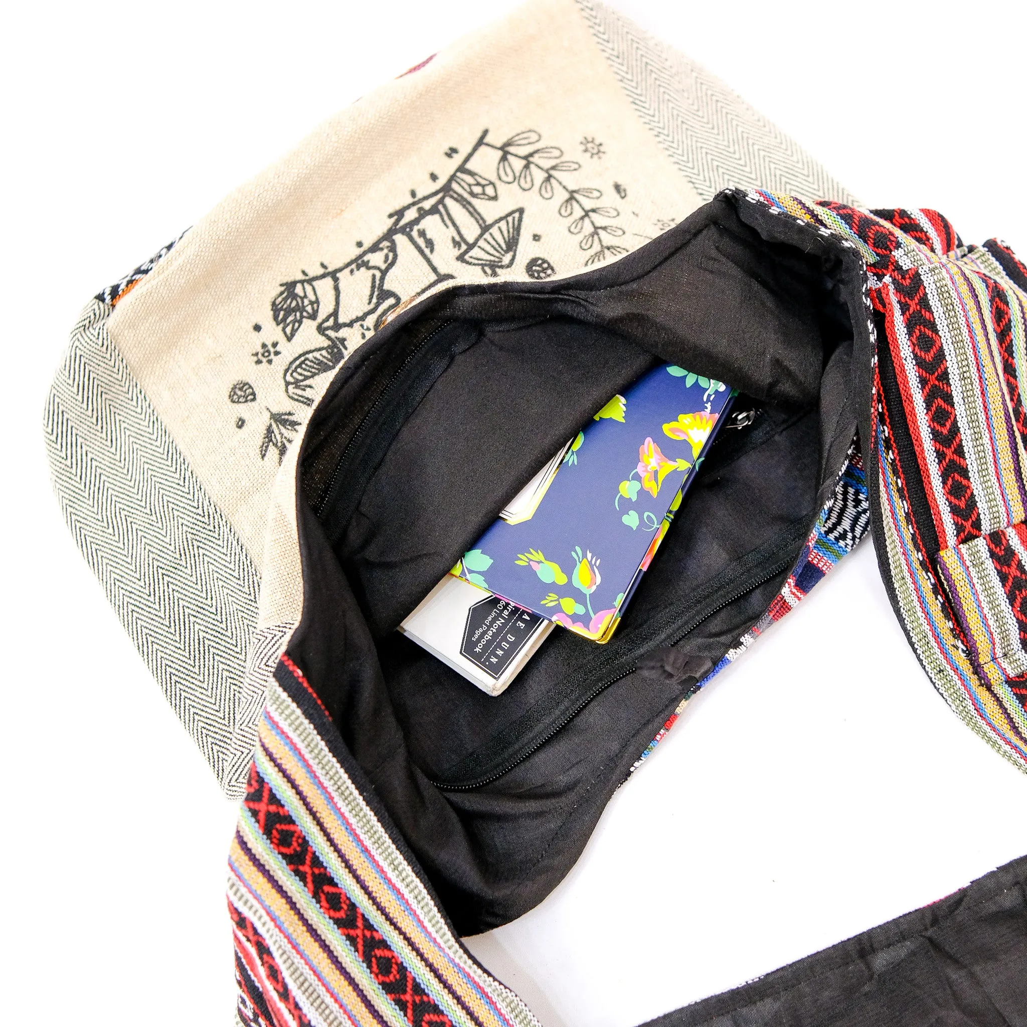 Hemp Moon Mushroom Messenger Bag