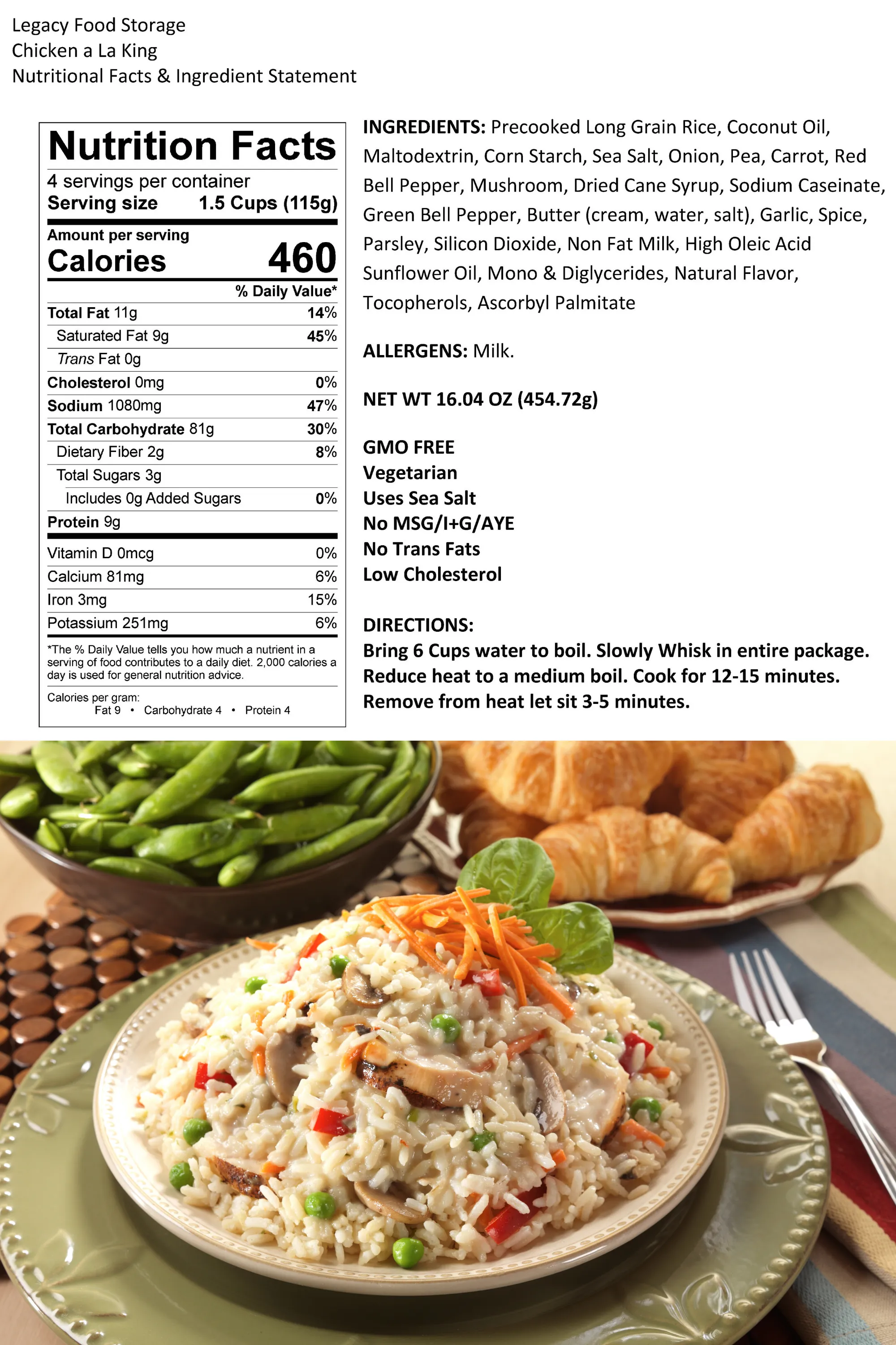 Legacy Breakfast, Lunch, and Dinner Bucket - 120 Servings