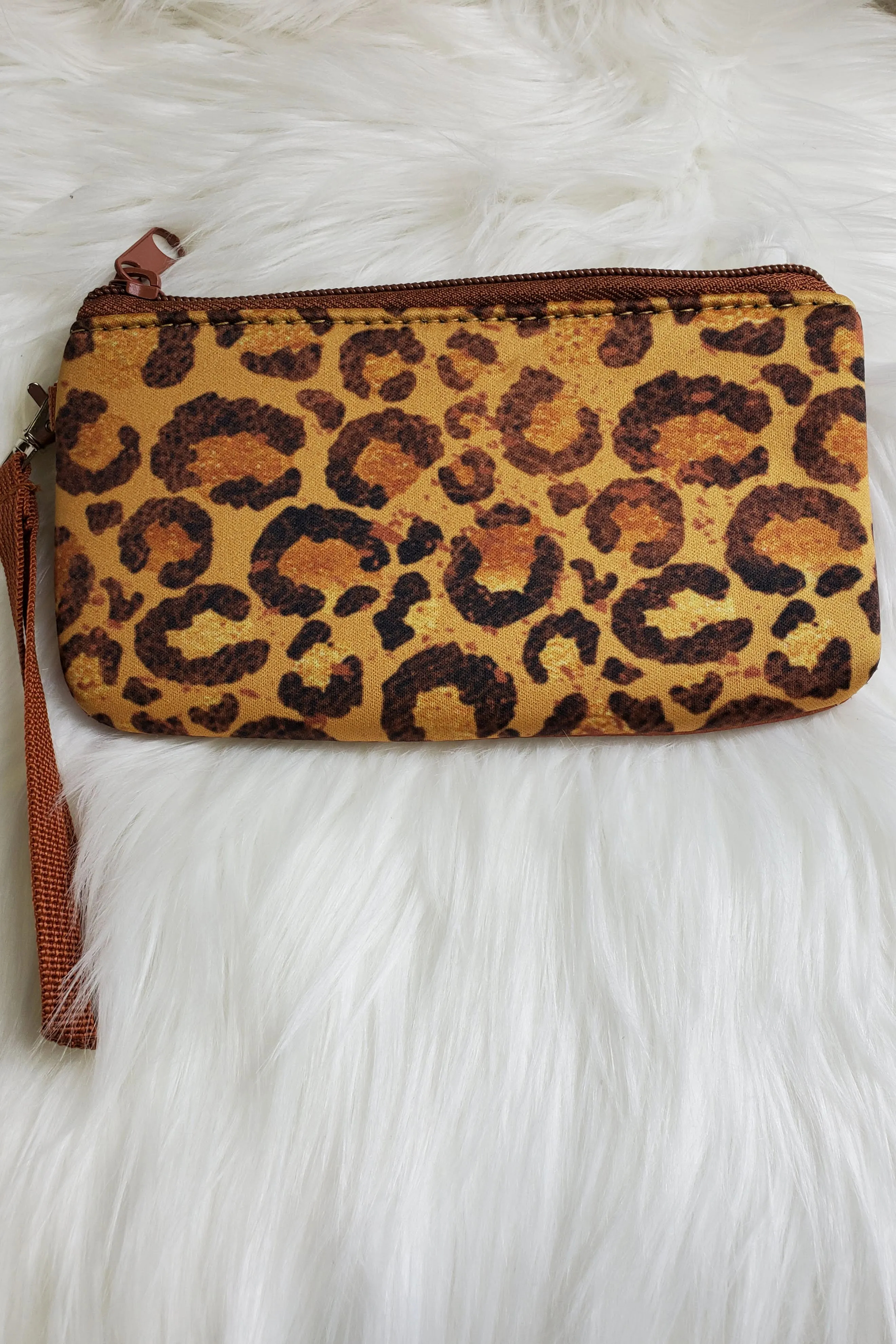 Leopard/Cactus Double Sided Pouch Wristlet