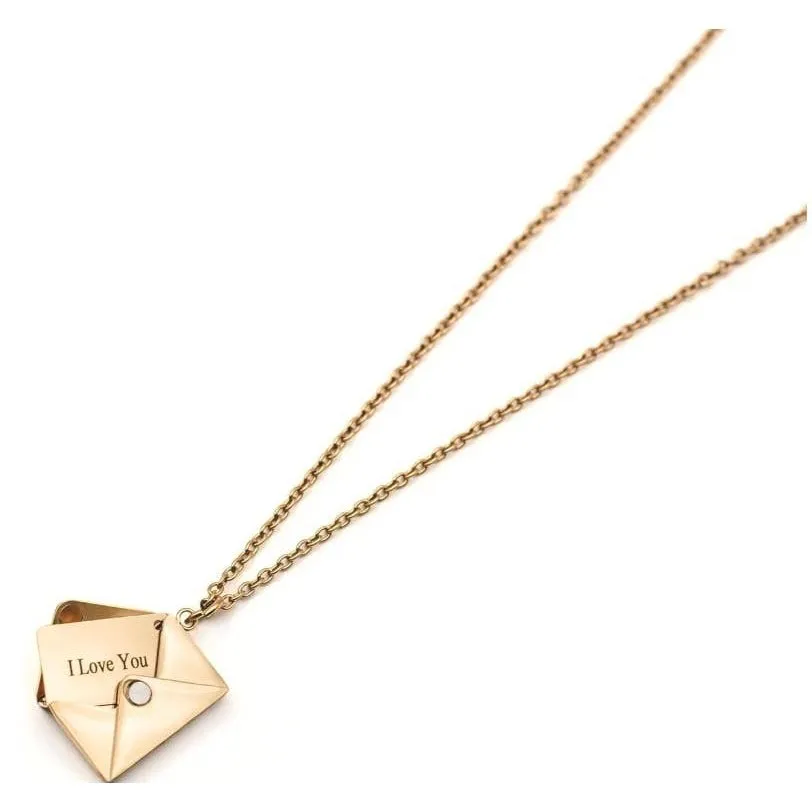 Love Letter Envelope and Letter Necklace