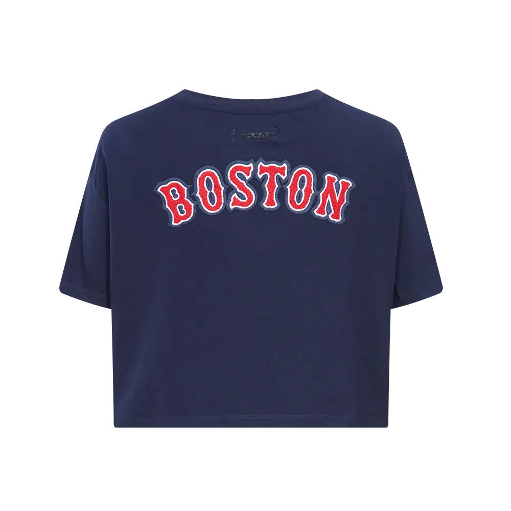 MLB BOSTON RED SOX CLASSIC WOMEN'S BOXY TEE (MIDNIGHT NAVY)