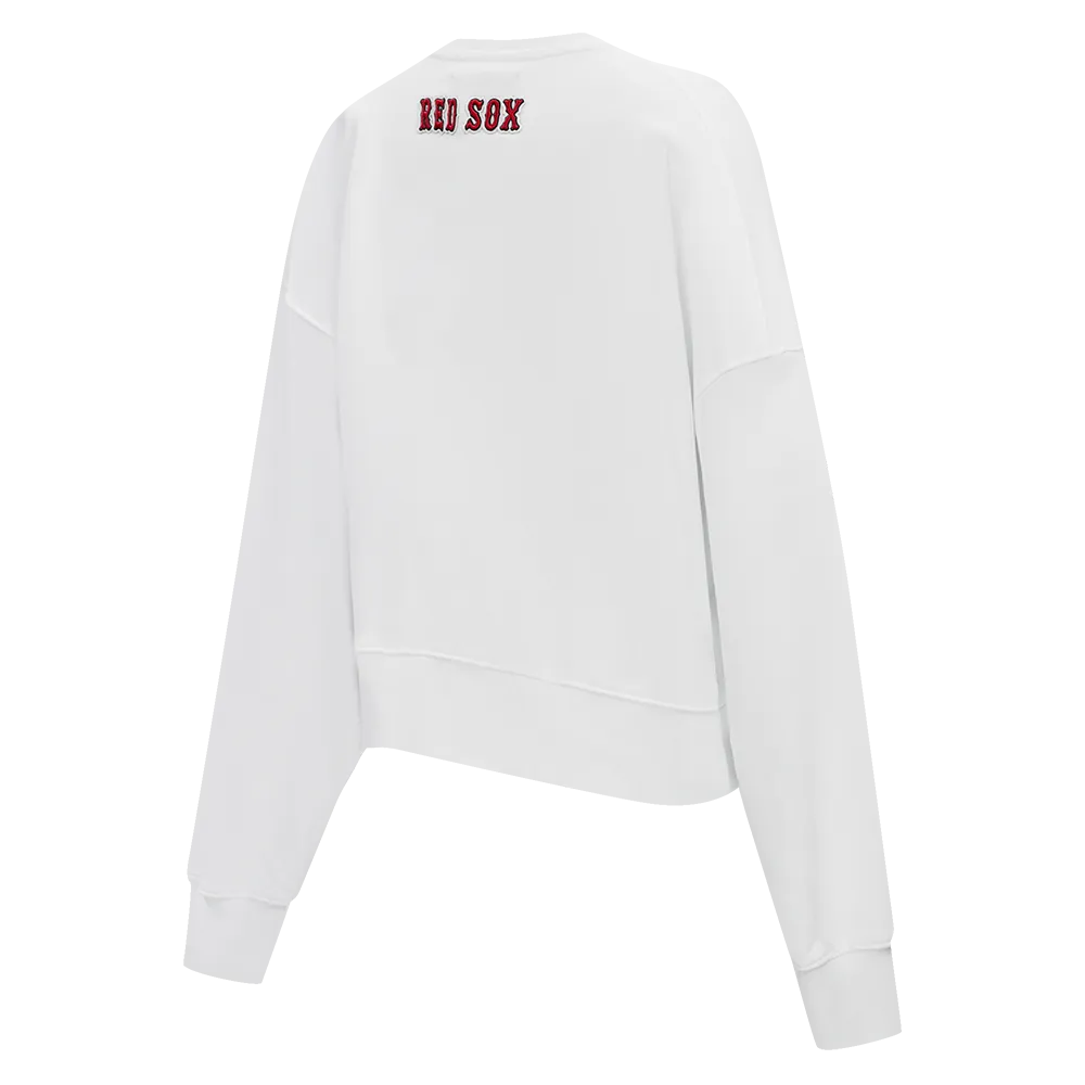 MLB BOSTON RED SOX CLASSIC WOMEN'S CREWNECK (WHITE)