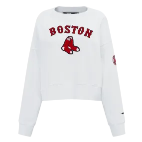 MLB BOSTON RED SOX CLASSIC WOMEN'S CREWNECK (WHITE)