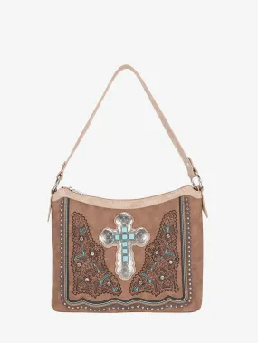 Montana West Cut-out Floral Stone Concho Concealed Carry Hobo