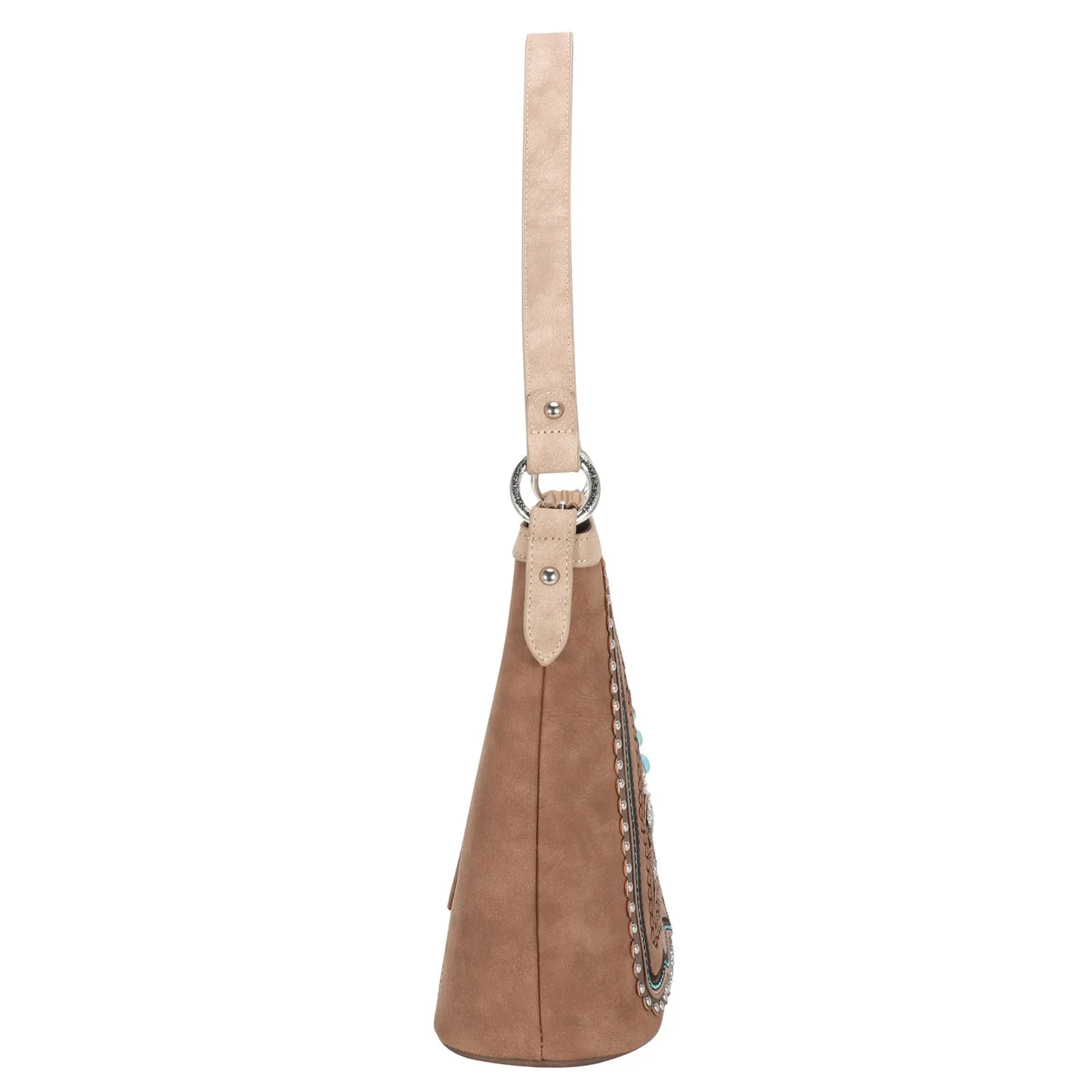 Montana West Cut-out Floral Stone Concho Concealed Carry Hobo