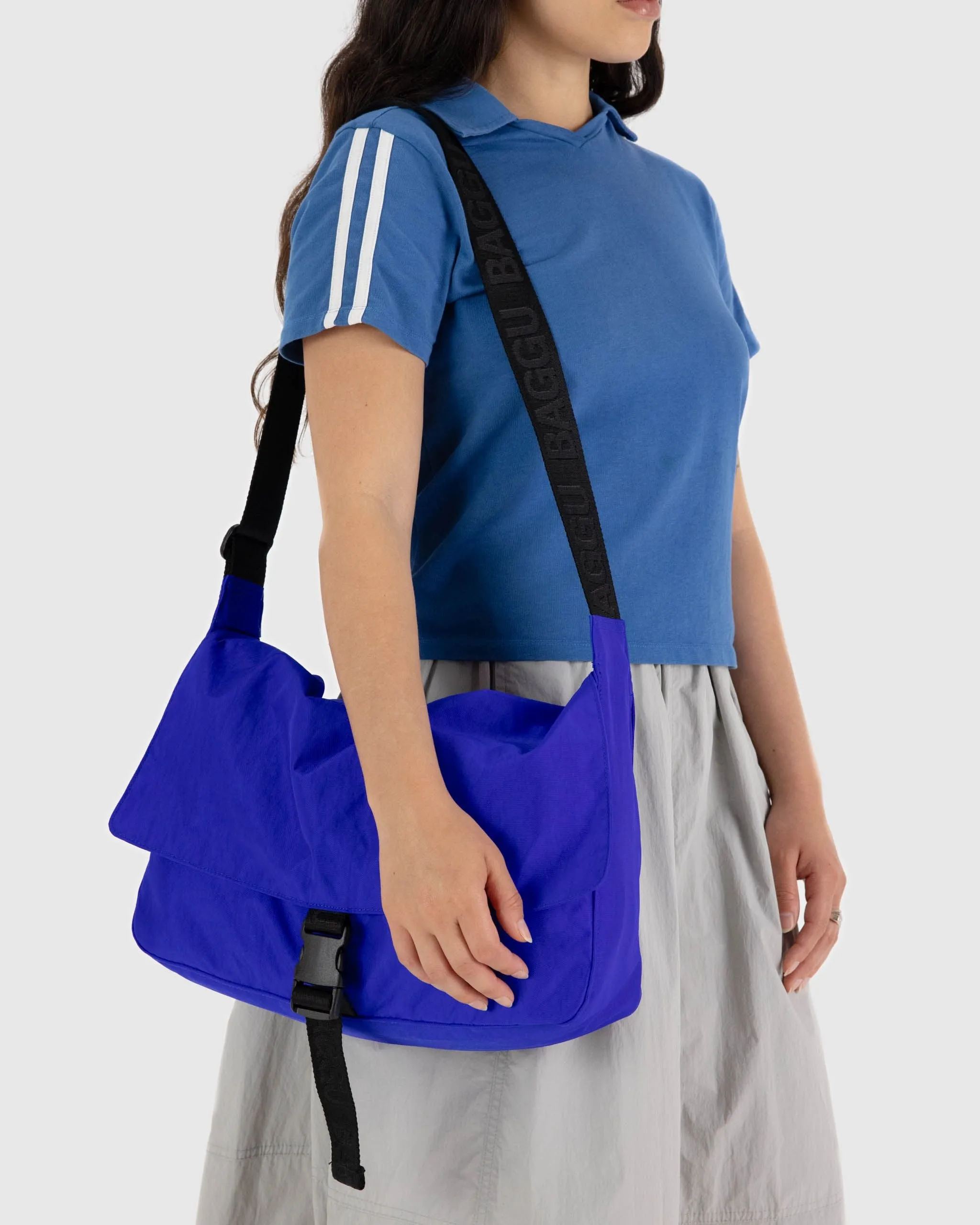 Nylon Messenger Bag - Lapis