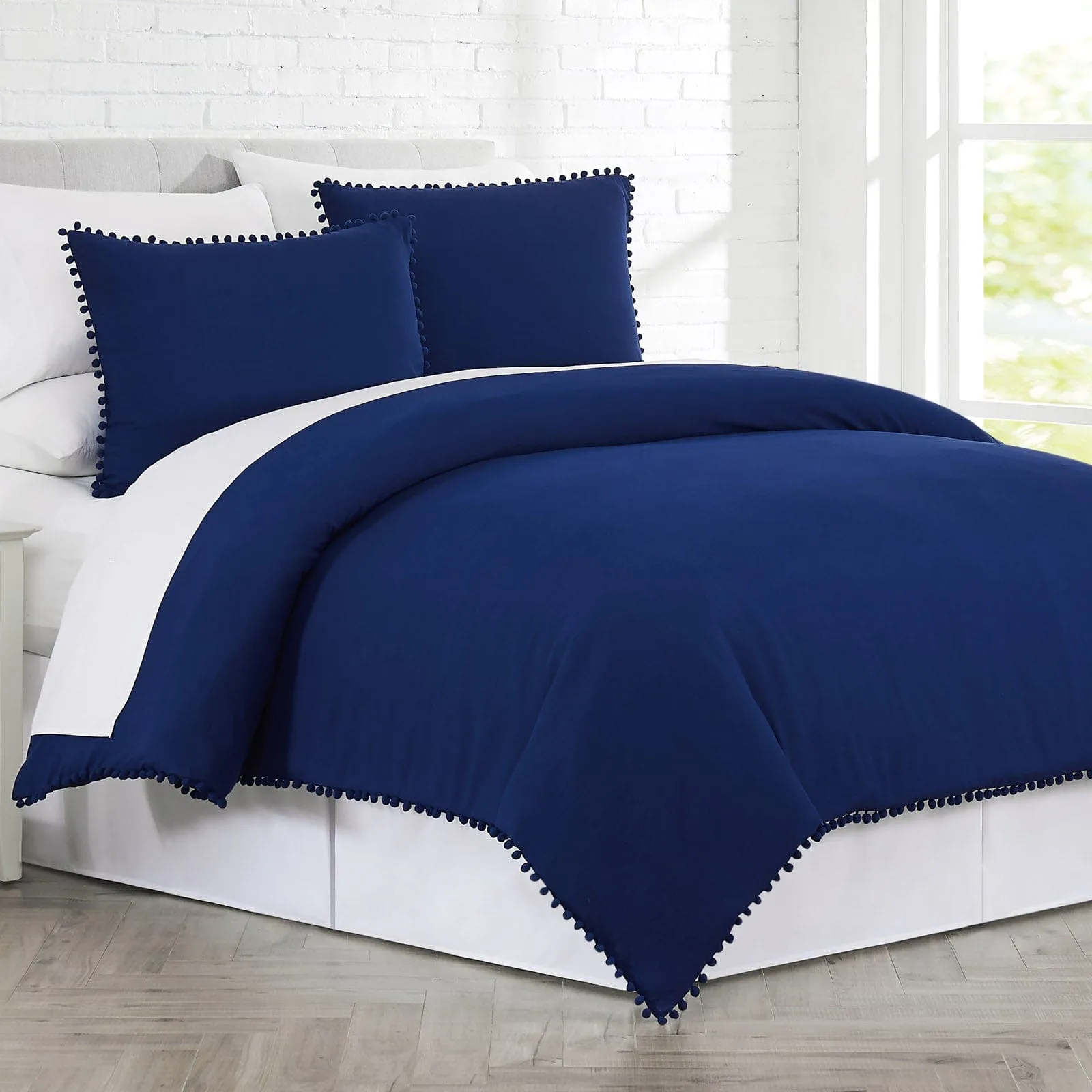 Pom-Pom Duvet Cover Set