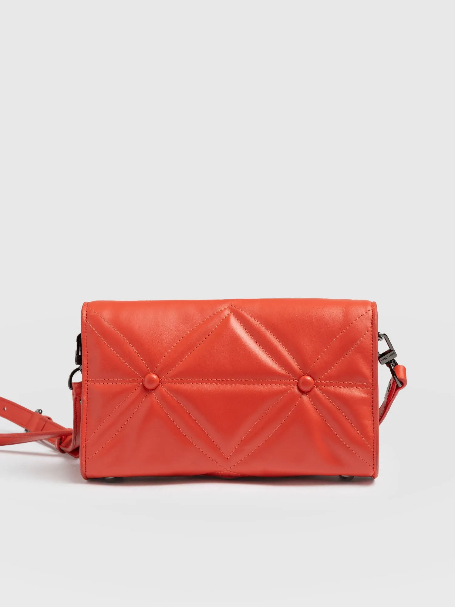 Quilted Keira Cross Body Bag - Coral