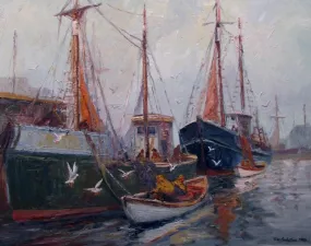 "Catch of the Day" by Thomas Carleton - Marine Oil Painting