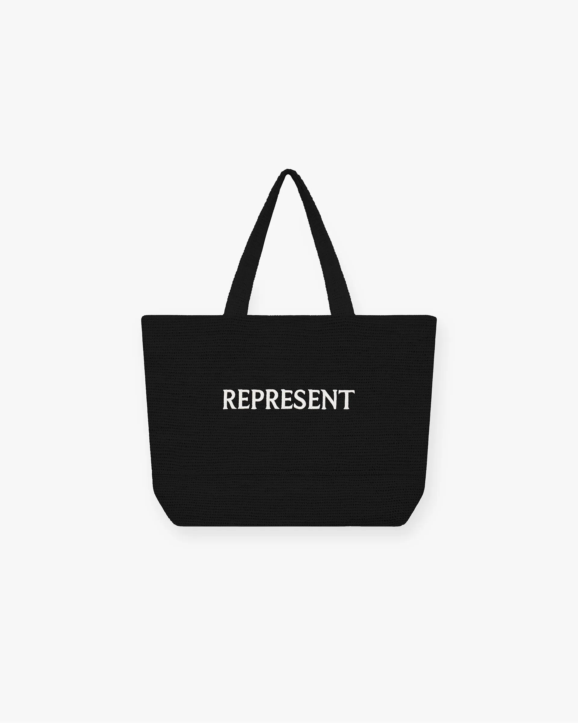 Raffia Tote Bag - Jet Black